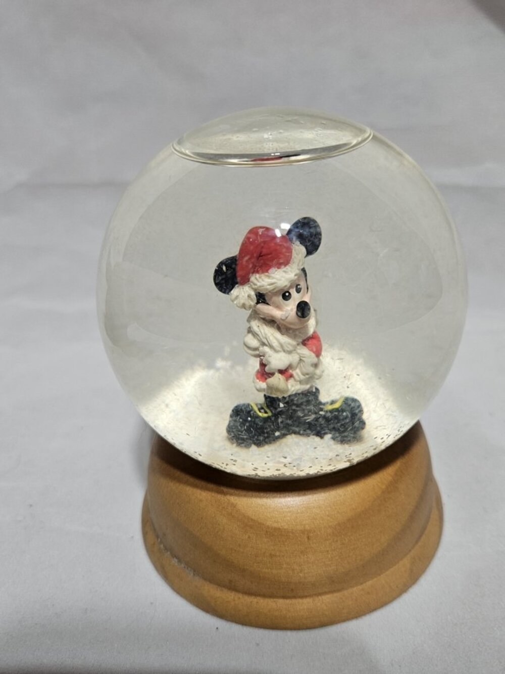 Vintage Disney NE Limited Edition Crystal Christmas Snow Globe Mickey Mouse 1989 - Picture 5 of 11
